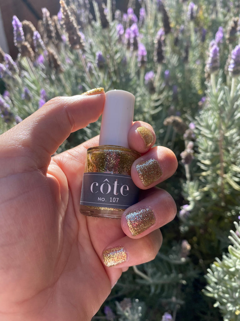 My Precious Nail Polish - gold flake glitter top coat – Fanchromatic Nails