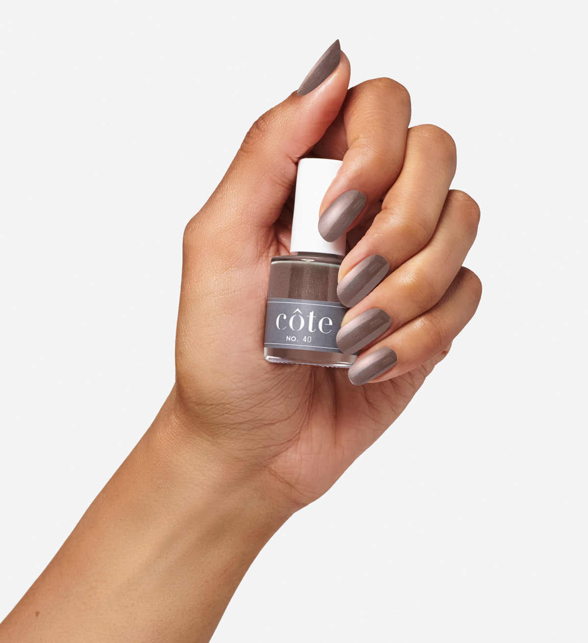 No. 40 Weathered Wood Grey Nail Polish - Non Toxic Nail Polish - hand