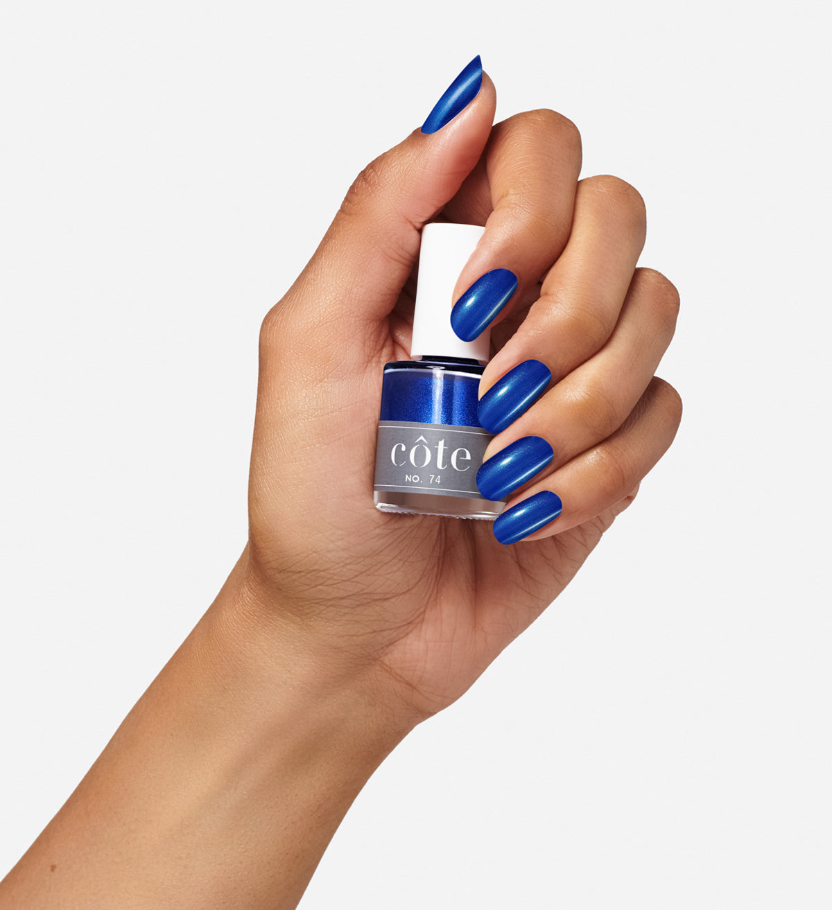 No. 74 Electric Blue Nail Polish - Non Toxic Nail Polish - hand