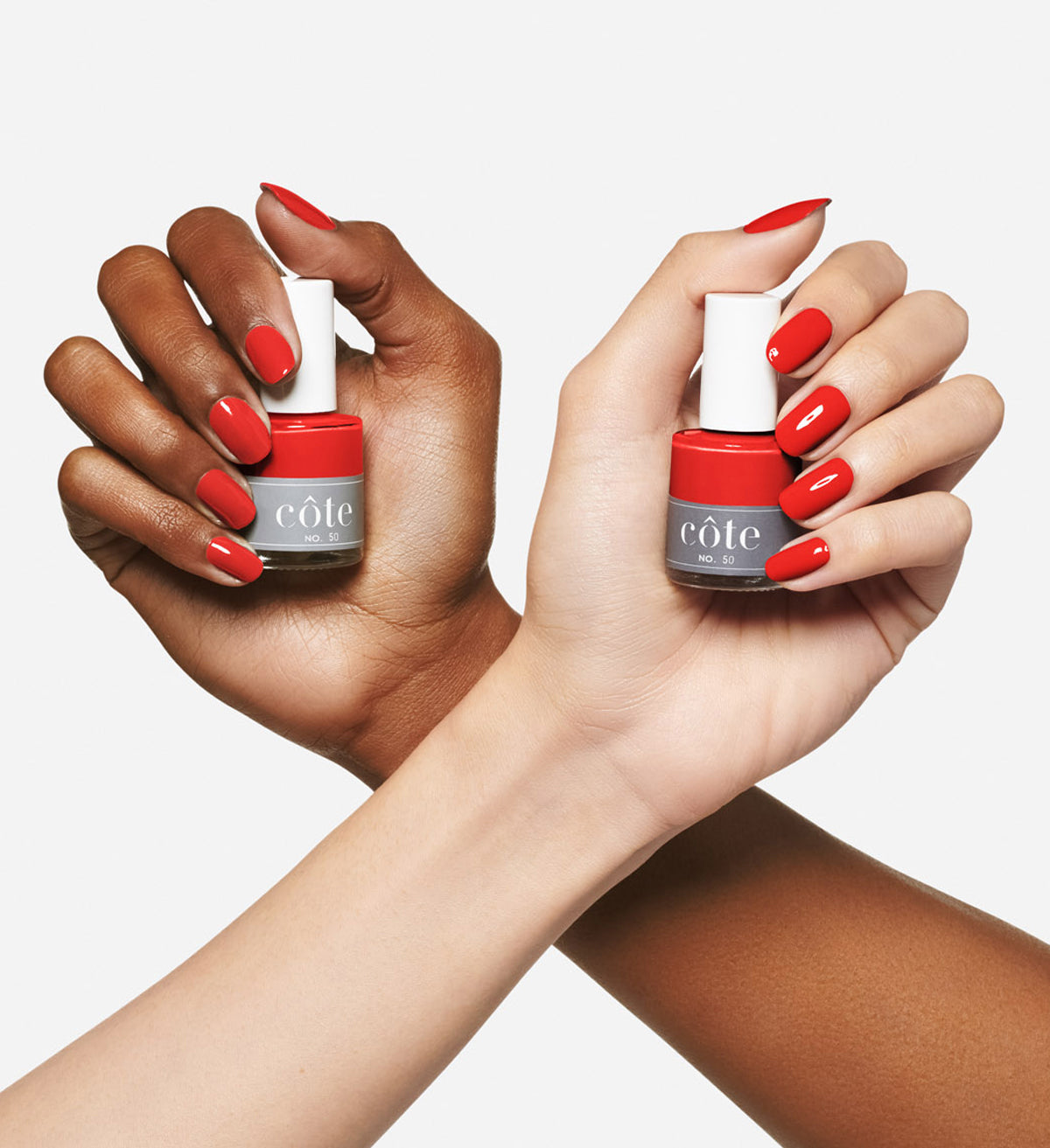 Two Elegant Woman Hands Stock Photo - Download Image Now - Nail Polish, Red  Nail Polish, Women - iStock