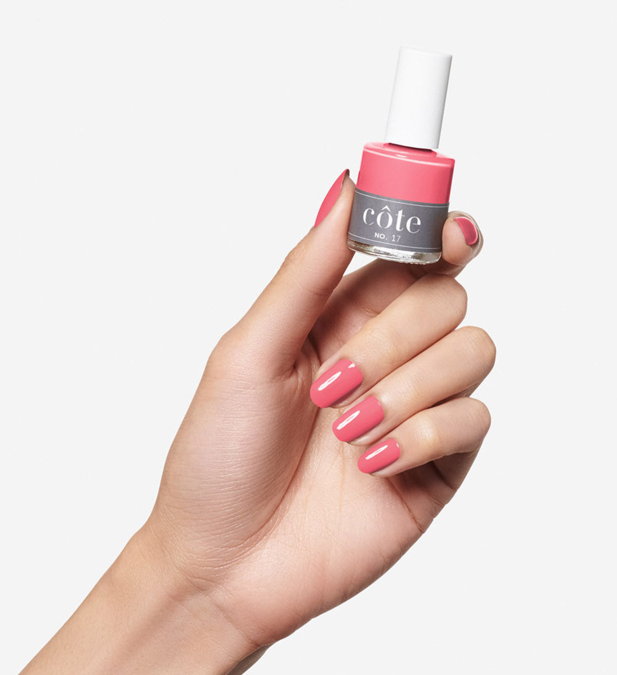 No. 17 Pastel Pink Nail Polish - Non Toxic Nail Polish - hand