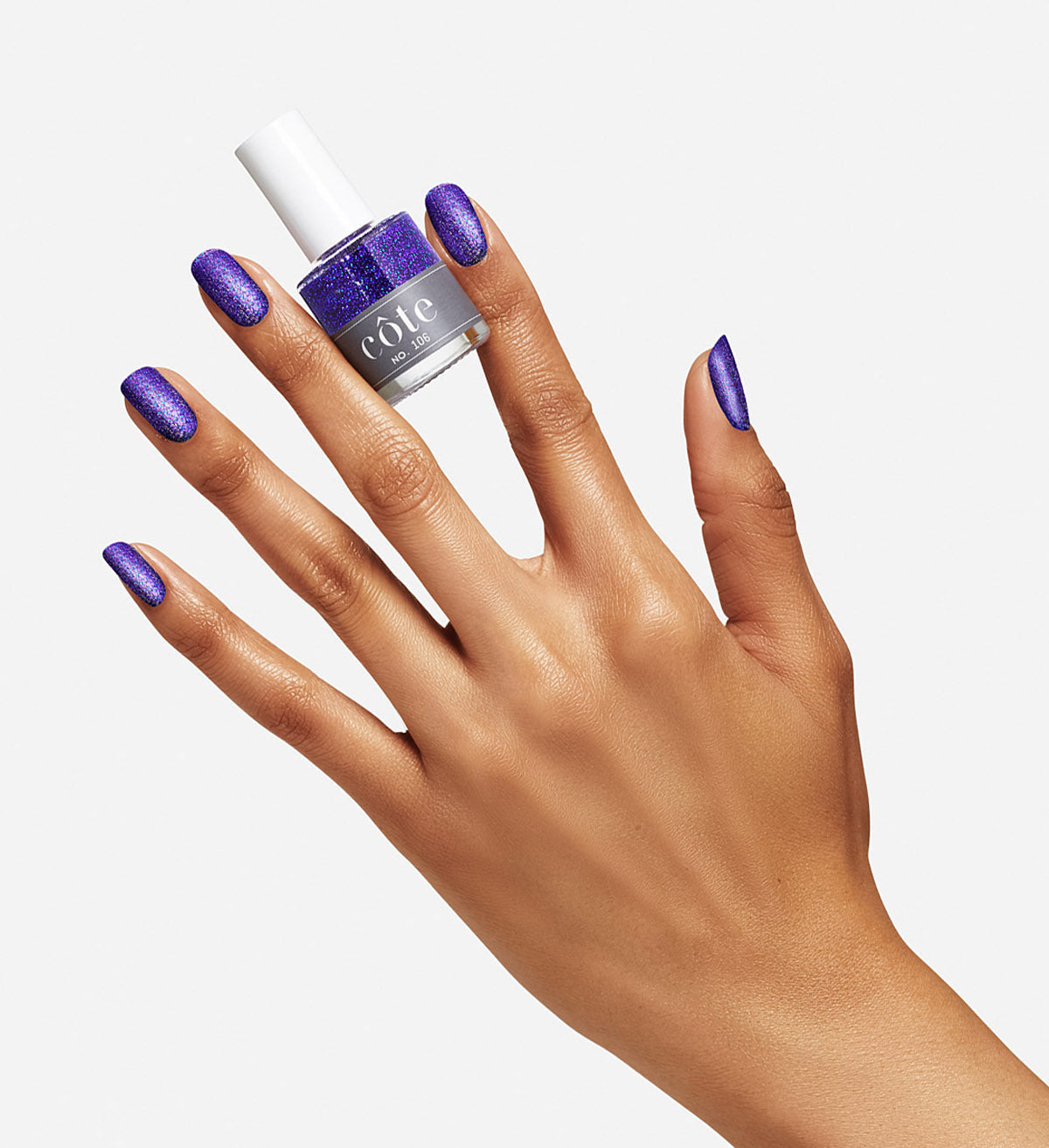 No. 106 Blue Purple Nail Polish Mix - Non Toxic Nail Polish - hand