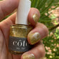 No. 107 Fine-Flake Gold Glitter Nail Polish - Vegan Nail Polish -hand